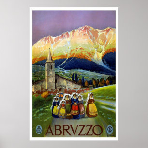 Póster "Abruzzo, Italia" Poster de Viajes Vintage