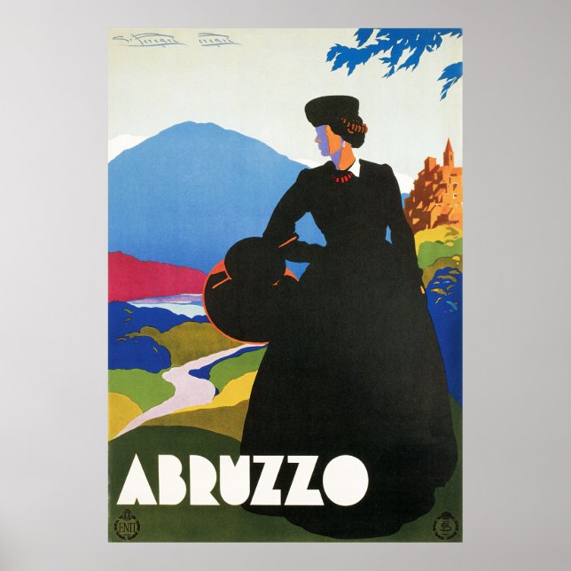 Póster Abruzzo Vintage Travel Poster (Frente)