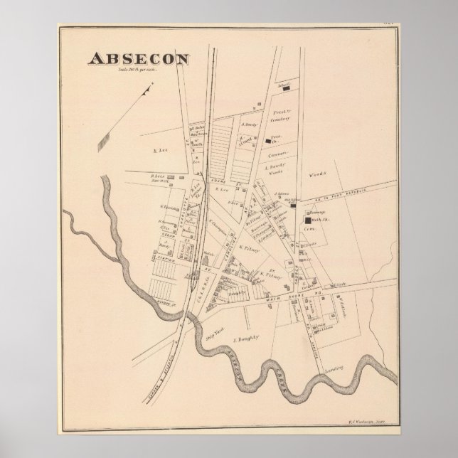 Póster Absecon, Nueva Jersey (Frente)