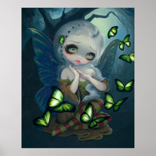 Póster Absinthe Butterflies ART PRINT absinthe fairy art (Frente)
