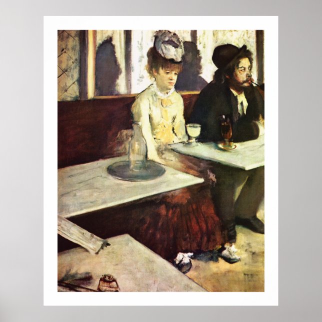 Póster Absinthe Drinker by Edgar Degas (Frente)