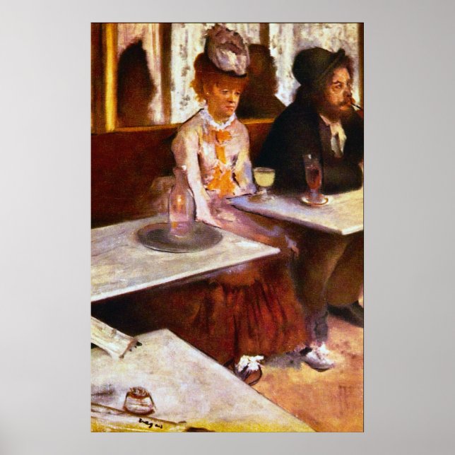 Póster Absinthe Drinkers por Edgar Degas (Frente)