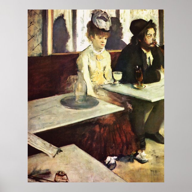 Póster Absinthe Drinkers por Edgar Degas (Frente)