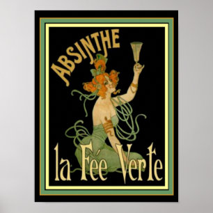 Póster Absinthe La Fee Verte 12 x 16 Imprimir