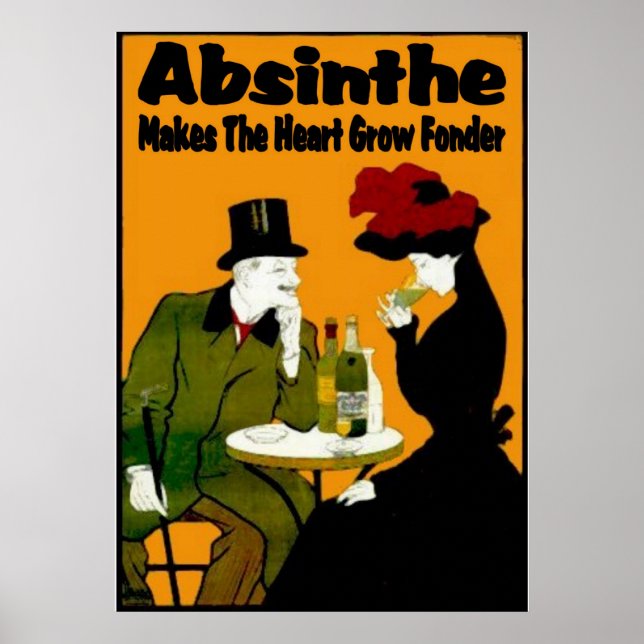 Póster Absinthe MAkes El corazón se hace más fuerte (Frente)