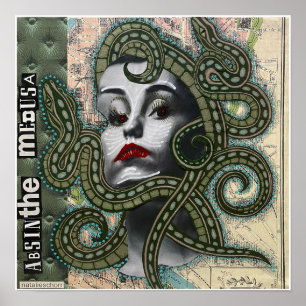 Póster Absinthe Medusa de Natalie Schorr