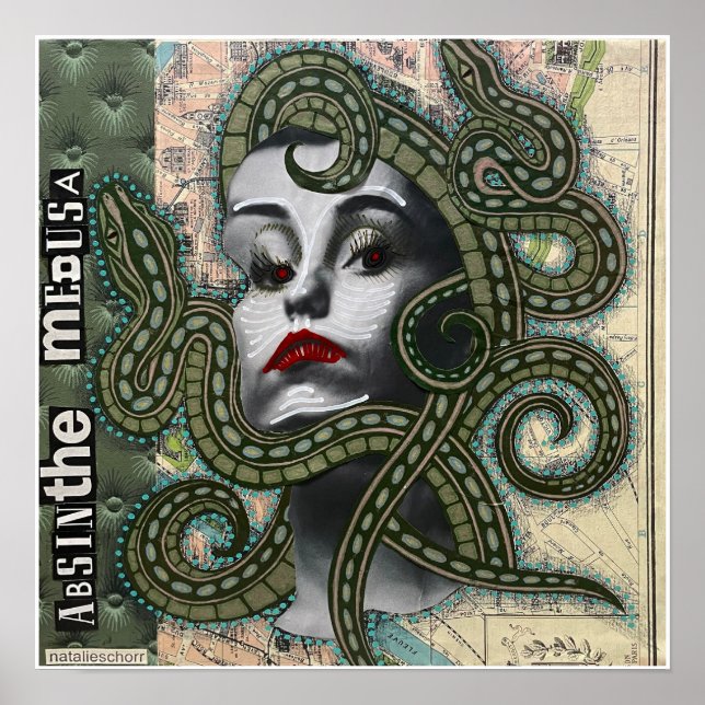 Póster Absinthe Medusa de Natalie Schorr (Frente)