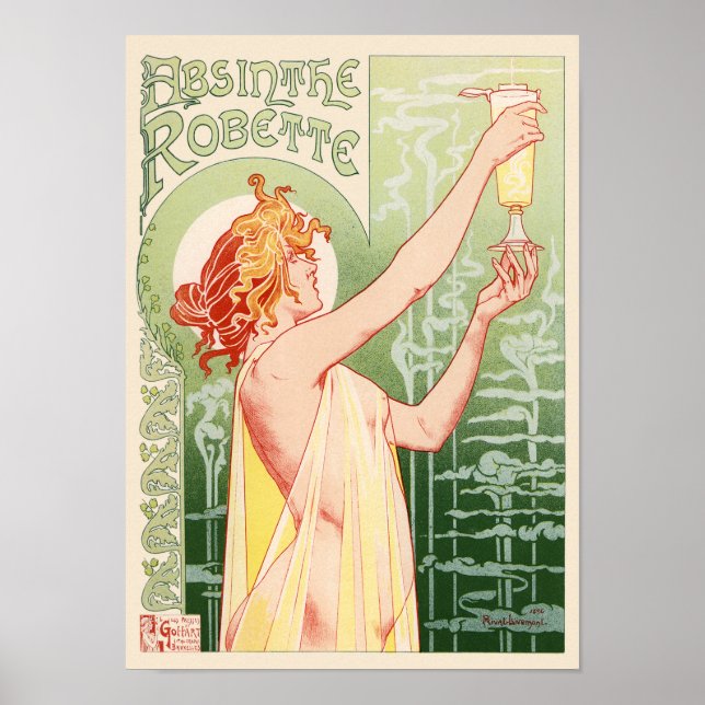 Póster Absinthe Robette - Alcohol Vintage (Frente)