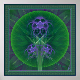 Póster Absinthe Tulips Mandala