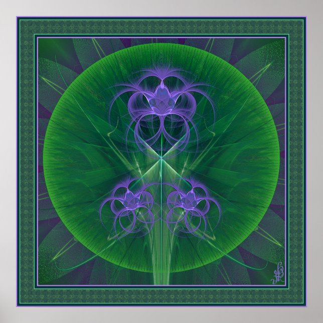 Póster Absinthe Tulips Mandala (Frente)