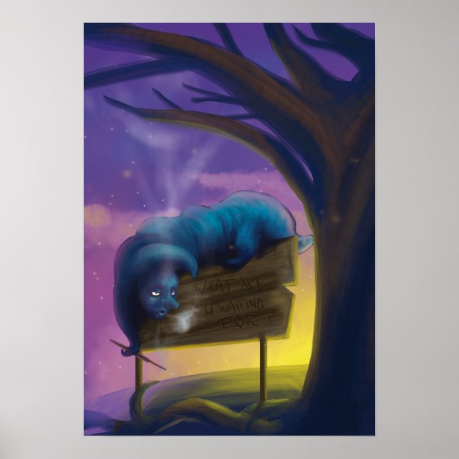 Póster Absolem el Catapillar azul (Frente)