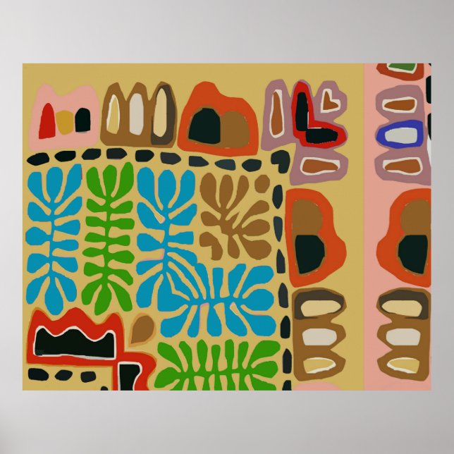 Póster Abstarct Western Village (Frente)