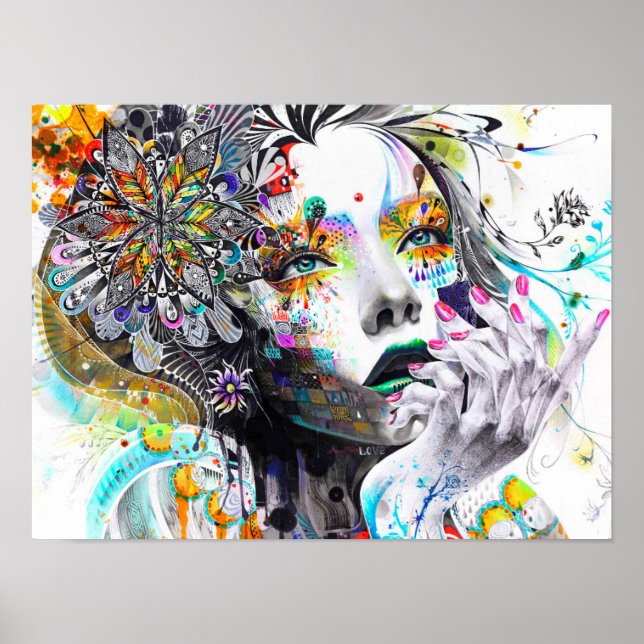 Póster Abstarte chica. (Frente)