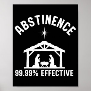 Póster Abstinencia 99.99 Por Ciento Efectiva Natividad Cr