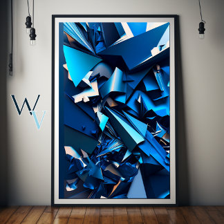 Póster Abstracción azul