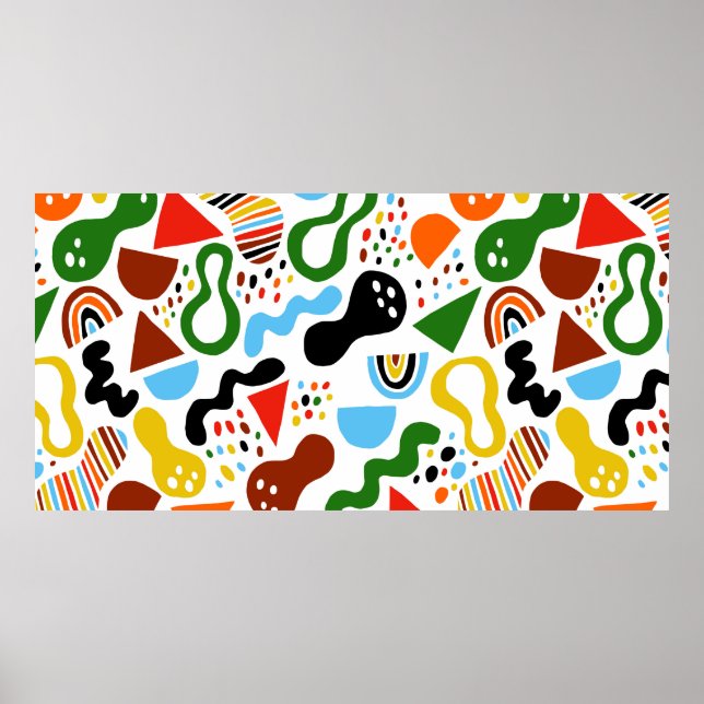 Póster abstracción de estilo moderno con composición de (Frente)