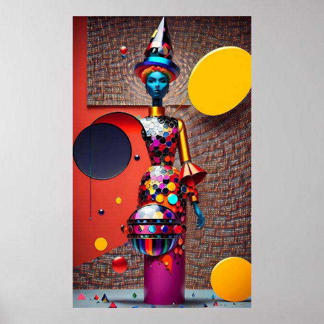 Póster Abstracción de la Astro-Bruja (Frente)