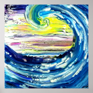 Póster Abstracción de oleada de Fiona