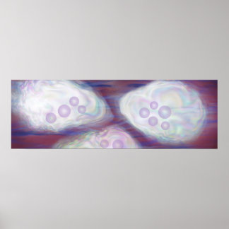 Póster Abstracción de ostras con perlas