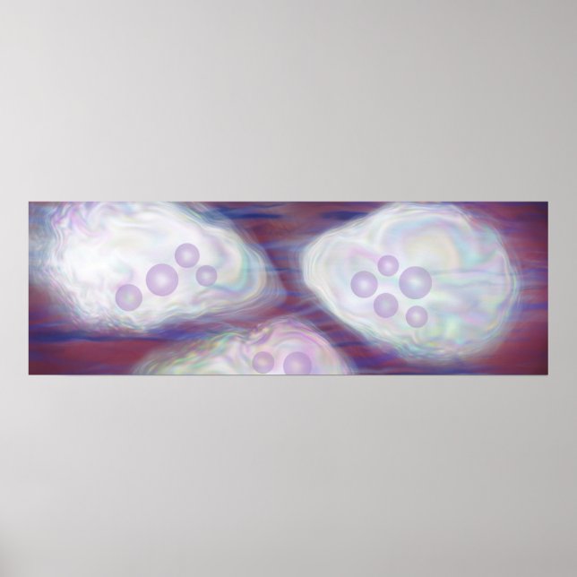 Póster Abstracción de ostras con perlas (Frente)
