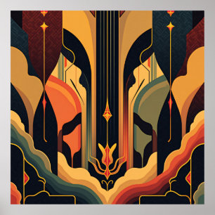 Póster Abstracción Deco