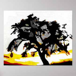 Póster Abstracción del atardecer
