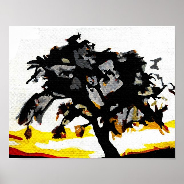 Póster Abstracción del atardecer (Frente)