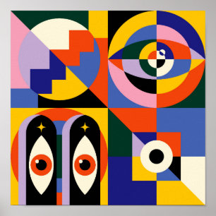 Póster Abstracción del Pop psicodélico