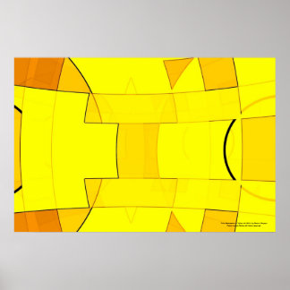 Póster Abstracción en amarillo