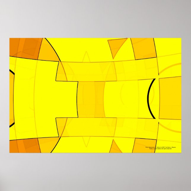 Póster Abstracción en amarillo (Frente)