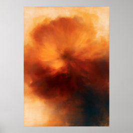 Póster Abstracción Floral Atmosférica de Marigold