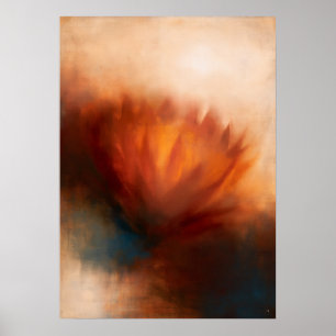 Póster Abstracción floral atmosférica de Protea