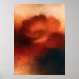 Póster Abstracción floral atmosférica de rosa bara