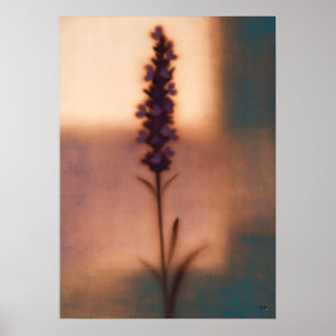 Póster Abstracción floral Japandi de lavanda