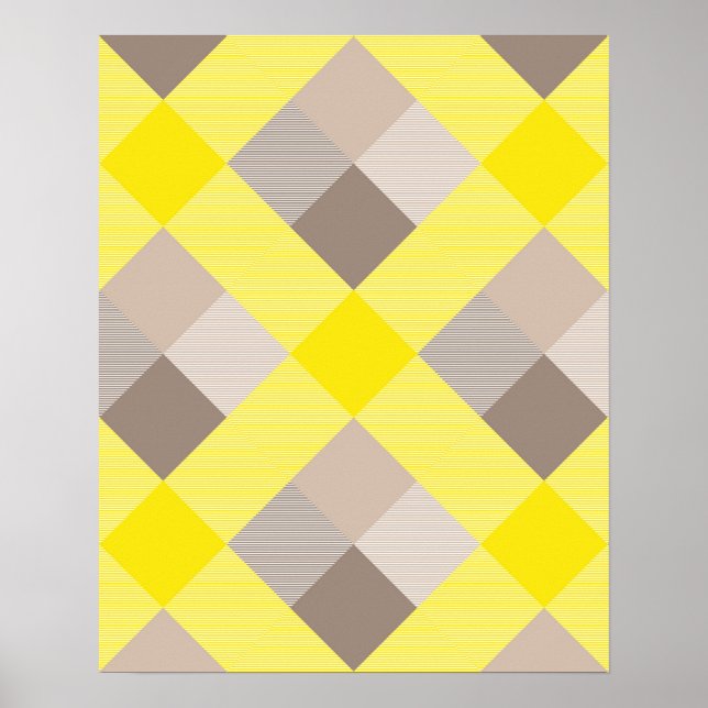 Póster Abstracción Geométrica de Cuadrado 19 (Frente)