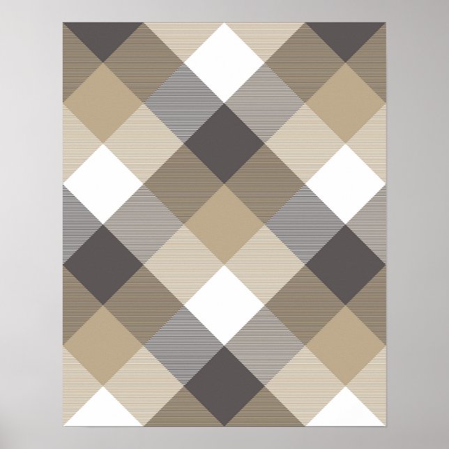 Póster Abstracción geométrica de cuadrado 2 (Frente)