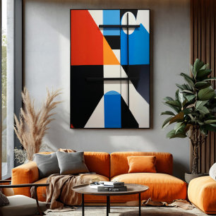 Póster Abstracción Geométrica Moderna