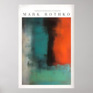 Póster Abstracción moderna de lienzo al estilo de Mark Ro