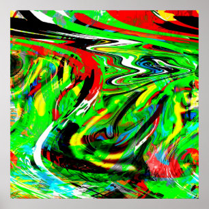 Póster abstracción torcida
