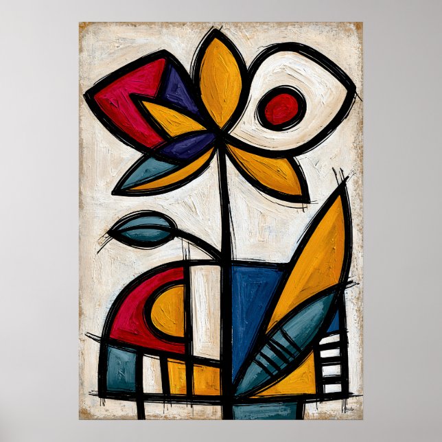 Póster Abstracción Tribal de Orquídea Ran (Frente)