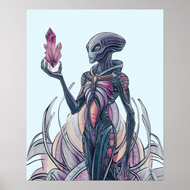 Póster Abstract Alien (Frente)