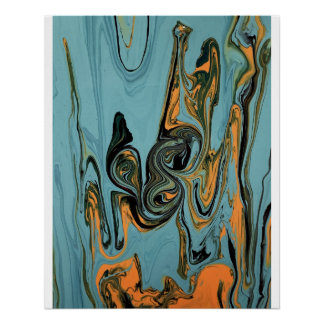 Póster Abstract art, abstract brushstroke
