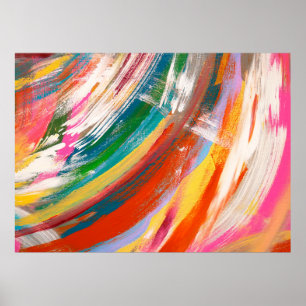 Póster Abstract art background oil paint brush strokes. o