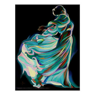 Póster Abstract Art Deco Dancer - Art Print