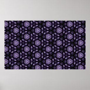 Póster Abstract art eyes and diamond watercolour pattern