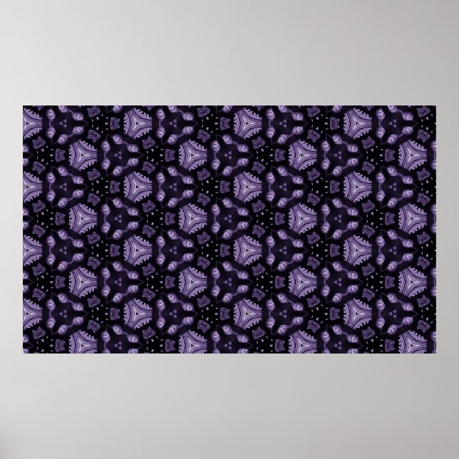 Póster Abstract art eyes and diamond watercolour pattern  (Frente)