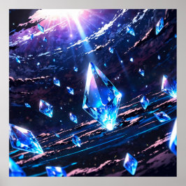 Póster Abstract art with gemstones