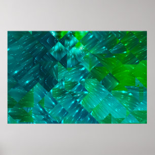 Póster abstract background. blue and green mosaicbackgrou