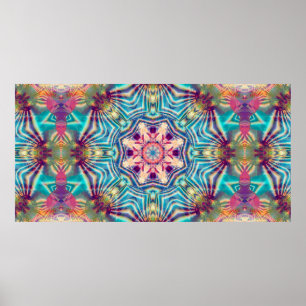 Póster Abstract background colorful kaleidoscopical. Illu