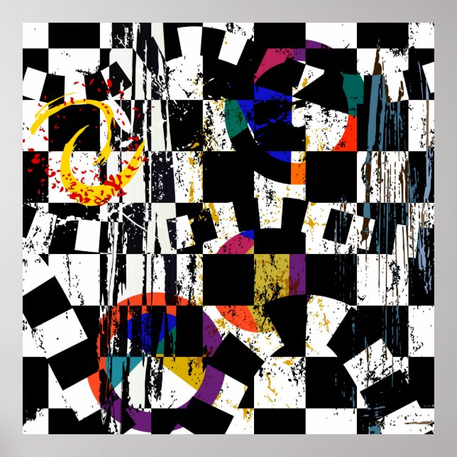 Póster abstract background composition, with strokes, spl (Frente)